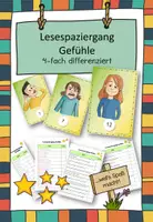 Vorschau - Arbeitsblätter - Lesespaziergang Gefühle - Seite 1