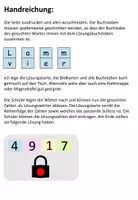 Aperçu - Cartes d'exercices - Escape Room "Ostern" serrure rouge - Assembler des mots - Allemand - Page 1
