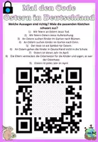 Aperçu - Feuilles d'exercices - Escape Room "Ostern" cadenas bleu - Dessine le code - Français - Page de couverture
