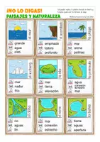 Aperçu - Jeux - paisajes y naturaleza ¡No lo digas! juego para explicar palabras Español / Espagnol - Page 1