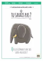Aperçu - Apprentissages en autonomie - TU SAVAIS PAS N°9 – Que les éléphants ont des super-pouvoirs ! - Page de couverture