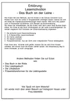 Vorschau - Arbeitsblätter - Buch an der Leine lesen Lesetagebuch Buchvorstellung Ganzschrift Zusammenfassung Leseverständnis - Seite 1