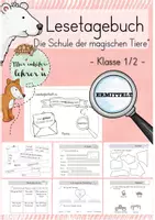 Vorschau - Unterrichtsreihen - Lesetagebuch "Die Schule der magischen Tiere. Ermittelt - Der grüne Glibber-Brief" - Deckblatt