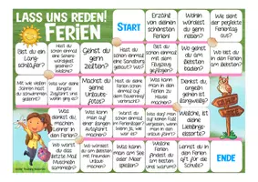 Aperçu - Jeux - Ferien / Urlaub "Lass uns reden!" jeu Allemand / Deutsch Spiel zum Sprechen - Page 1