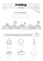 Vorschau - Arbeitsblätter - Frühlingsheftchen/ Miniheft - Deutsch (1. Kl.) - Seite 1