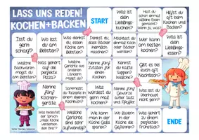 Vorschau - Spiele - Kochen und Backen, gesunde Ernährung - Spiel Deutsch / DAZ - Sprechanlässe "Lass uns reden!" - Seite 1