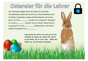Vorschau - Arbeitsblätter - #hellospringateduki Mini Escape Room "Ostern" mit 4 Rätseln für Anfänger DaZ - Seite 1