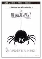 Aperçu - Apprentissages en autonomie - TU SAVAIS PAS N°28 Que l’araignée n’est pas un insecte ! - Page de couverture