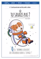 Aperçu - Apprentissages en autonomie - TU SAVAIS PAS N°36 Que l’Homme a envoyé des animaux dans l’espace ! - Page de couverture