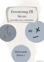 Vorschau - Arbeitsblätter - Erweiterung des Zahlenraums bis 20 - Deckblatt