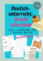 Vorschau - Arbeitsblätter - Deutschunterricht Briefe schreiben - Deckblatt