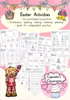 Aperçu - Feuilles d'exercices - Anglais - Feuilles d'exercices sur le thème de Pâques - Worksheets English Easter - Page de couverture