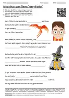 Vorschau - Arbeitsblätter - Lernposter + Arbeitsblatt "Harry Potter" + Onlineübung & MP3 + Mindmap + Infografik - Seite 1