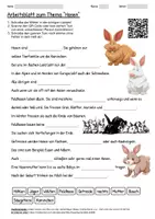 Vorschau - Arbeitsblätter - Arbeitsblatt "Hasen" + Onlineübung & MP3 + Infografik - Deckblatt