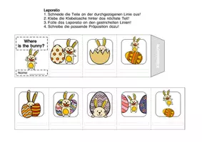 Vorschau - Arbeitsblätter - Prepositions of Place: "Where is the bunny?" - Picture and Word Cards, Worksheet, Leporello - Seite 3