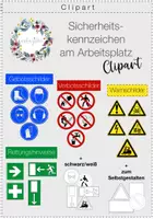 Vorschau - selbst erstellte Cliparts/Grafiken - Sicherheitskennzeichen am Arbeitsplatz - Clipart - Deckblatt