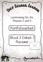 Vorschau - Arbeitsblätter - Das Lernen lernen - Lerntraining Klasse 5/6 - Portfolioarbeit - Placemat - Deckblatt