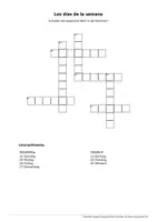 Vorschau - Arbeitsblätter - Kreuzworträtsel Wochentage dt-span - Deckblatt