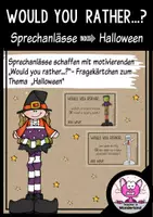Vorschau - Spiele - "Would you rather...?" - Sprechanlässe zum Thema Halloween - Deckblatt