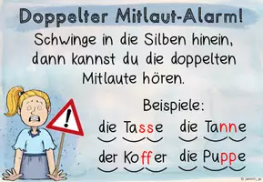Vorschau - Spiele - Doppelte Mitlaute (Konsonanten) | Lesespiel: Ich habe - Wer hat? | inkl. Regelplakat - Seite 2