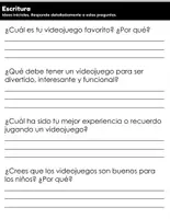 Vista previa - Hojas de trabajo - 7 fichas de escritura creativa. Tema: Videojuegos 🎮 - página 2