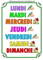 Aperçu - Cartes / Images - Coloriages Les jours de la semaine - Page de couverture