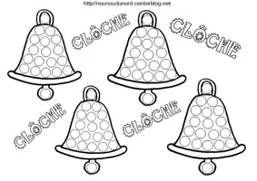 Aperçu - Matériel pour travaux manuels / dessin - Coloriages cloches de Pâques - Page 1