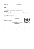 Vorschau - Unterrichtsreihen - Gedichte zur Freundschaft - Klassenarbeit (2 Niveaus und EWH) - Seite 1