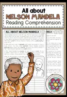 Vorschau - Arbeitsblätter - Nelson Mandela Englisch – Reading Comprehension, Leseverstehen, Lesetext, Südafrika, Apartheid, Vocabulary, Speaking | Arbeitsblatt, Aufgaben, differenziertes Unterrichtsmaterial 6., 7., 8. Klasse - Deckblatt