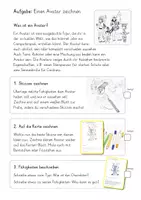 Vorschau - Arbeitsblätter - Einen Avatar zeichnen - Kunst - Charakterdesign - Deckblatt