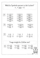 Vorschau - Arbeitsblätter - Zahlen vergleichen größer kleiner gleich Klasse 1 Klasse 2 - Seite 3