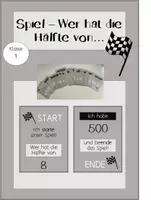 Vorschau - Spiele - Spiel zum Halbieren - Wer hat die Hälfte von ... - Deckblatt