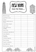 Vorschau - Arbeitsblätter - Give Me Three - New York - Seite 1