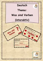 Vorschau - Poster - Interaktive PDF zum Thema "Was sind Verben" - Deckblatt