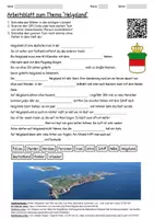 Vorschau - Arbeitsblätter - Arbeitsblatt "Helgoland" + Onlineübung & MP3 + Mindmap + Infografik - Deckblatt