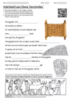 Vorschau - Arbeitsblätter - Lernposter + Arbeitsblatt "Hieroglyphen" + Onlineübung & MP3 + Mindmap + Infografik - Seite 1