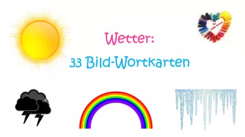 Vorschau - Fördermaterial/Inklusion - DaZ/DaF: Wetter 33 Bild-Wortkarten - Seite 2