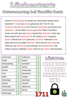 Aperçu - Feuilles d'exercices - Mini Escape Room "Ostern" serrure à combinaison verte texte à trous allemand - Page 1