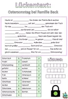 Aperçu - Feuilles d'exercices - Mini Escape Room "Ostern" serrure à combinaison verte texte à trous allemand - Page 3