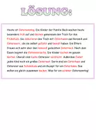 Aperçu - Feuilles d'exercices - Texte à trous en allemand "Ostersonntag bei Familie Beck" - Page 1