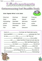 Vista previa - Hojas de trabajo - Cloze Alemán "Ostersonntag bei Familie Beck" - Portada