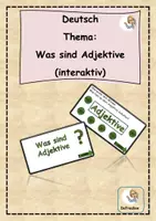 Vorschau - Poster - Was sind Adjektive_interaktive Tafelkarten - Deckblatt
