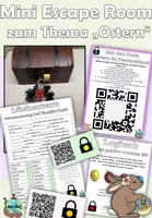 Vorschau - Arbeitsblätter - Mini Escape Room "Ostern" fünf Rätsel DaZ - Deckblatt