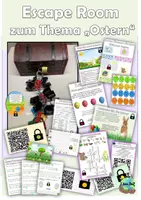 Vorschau - Arbeitsblätter - großer Escape Room "Ostern" mit 13 Rätseln DaZ / Deutsch - Deckblatt
