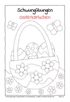 Vorschau - Arbeitsblätter - Schwungübungen Osterkörbchen & Schmetterlinge - für Frühling und Ostern - Deckblatt