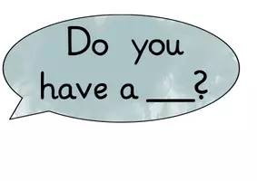 Vorschau - Bildkarten - Do you have Sprechblasen Englisch Wasserfarbe - Deckblatt
