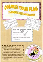 Vorschau - Arbeitsblätter - Colour your flag – Flaggen zum Ausmalen - Deckblatt