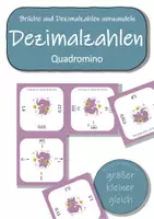 Vorschau - Stationenlernen - Dezimalzahlen-Brüche - Quadromino (Legespiel) - Deckblatt