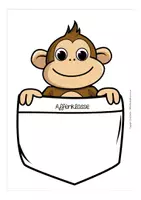 Vista previa - Manualidades / Dibujos para colorear - Namensschilder Affe / Affenklasse - Beschriftung für Hefter, Stationen oder Materialien Grundschule (Klassenmaskottchen) Deutsch / Alemán - página 1