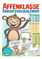 Vista previa - Hojas de trabajo - Geburtstagskalender Affenklasse in der Grundschule - Paket für dein Klassenmaskottchen Deutsch / Alemán - Portada